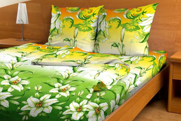 зеленое постельное белье